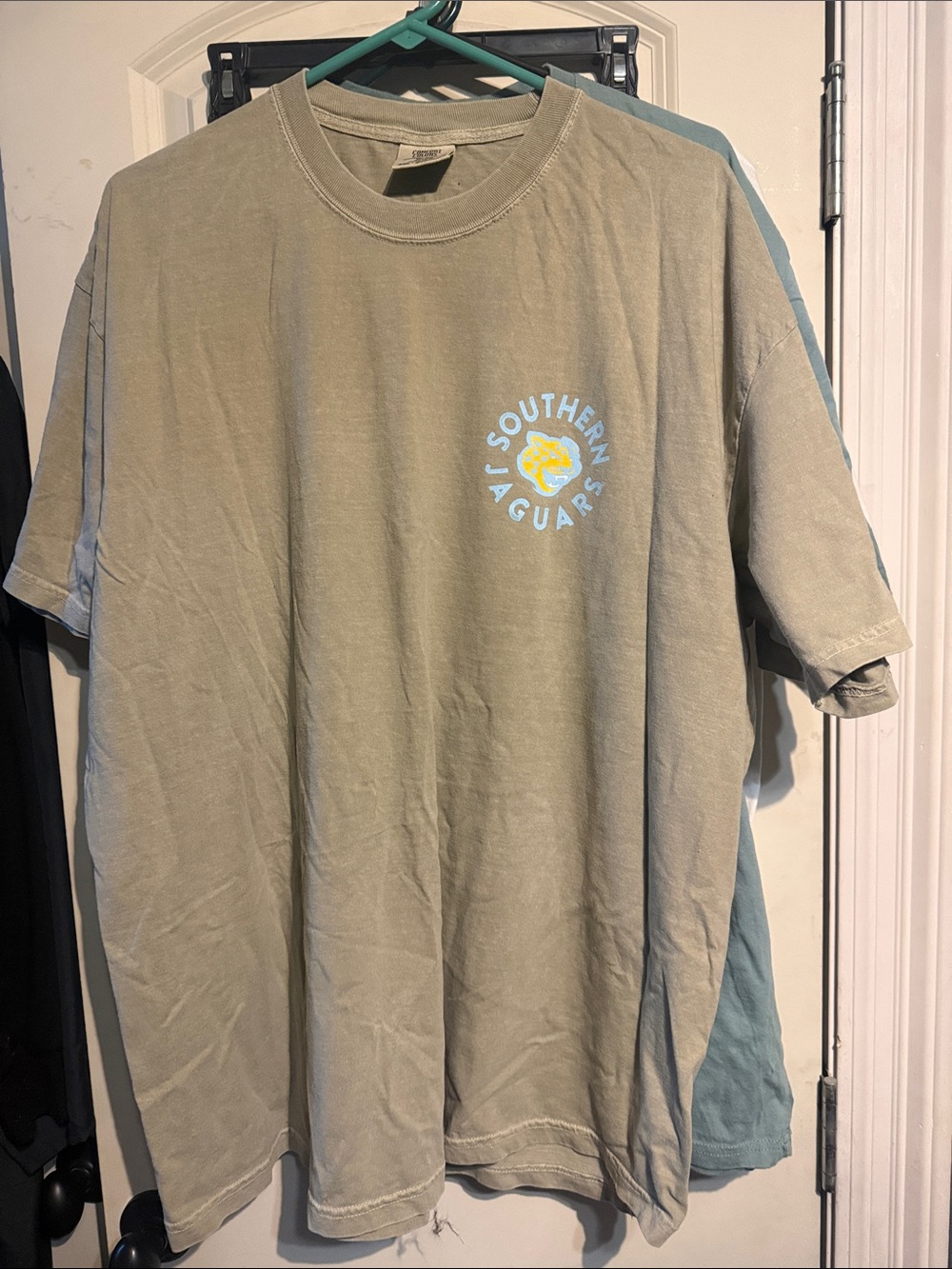 Southern Jaguars Logo Tee - Olive Green Men's Shirt
